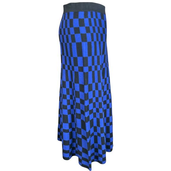 Future Collective x Kahlana Barfield Brown Checkered Knit Maxi Skirt –Size Large - Picture 8 of 8